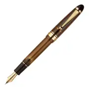 Pilot Custom 823 Fountain Pen Brown Barrel 14K Nib Medium Plunger Mechanism New