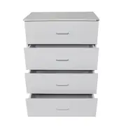 Redfern 4 Drawer Tallboy Stylish Bedroom Storage Cabinet with Smooth Drawer Slides White