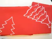 Red Rectangle Christmas Tree Tablecloth 54 x 120 inch