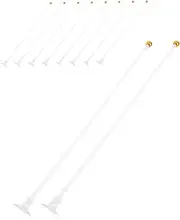 Garneck 10Pcs Car Window Flag Adhesive Base Portable Suction Cup Flagpole for Outdoor Decoration Durable Decorative Banners for Deck Patio Lawn Garden