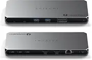 Satechi Thunderbolt 4 Dock with 96W Charging, Dual Monitor HDMI 4K/60Hz, 40Gbps Data Transfer, 2 USB 3.2, Ethernet, Thunderbolt 4 Dock for Mac/Windows - DisplayLink Software Required