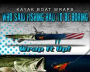 Bass Lure Flag 14ft KAYAK VINYL WRAP KIT GRAPHIC DECAL/STICKER