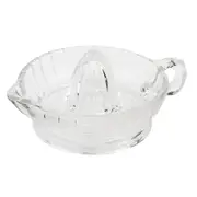 Cuisena Manual Glass Citrus Juicer Fruit Lemon/Lime Orange Juice Extractor Clear