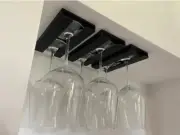 Wall Mounted Wine Rack Shelf - (Black Set of 3)