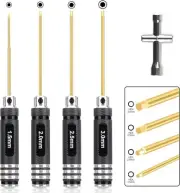Hex Driver Set, 4PCS RC Tools Kit Hexagon Allen Screwdriver Set with Cross for