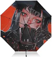 [PDZRMY] UV Protection Travel Umbrella Anime Woman Cool Compact for Rain and Sun - Auto Open and Close UPF 50+ Windproof Portable 46” Sun Umbrella for Women and Men