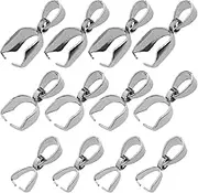 EMSea 60pcs Pendant Clasp Pinch Pendant Bail Connector Pinch Clasp 304 Stainless Steel for Necklace DIY Jewelry Craft Making Handmade Beading Fittings Accessories