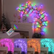 Christmas 18 Color Changing Enchanted Willow Vine Lights with Remote, Colorfu...