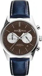 Bell & Ross Vintage Officer Automatic Swiss Watch BR-126-OFFICER-BROWN-B-V-072