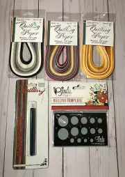 NEW Acid Free Quilling Paper 260 1/8" Precision Cut Pieces /Birds Template /Tool