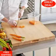 24" x 24" x 1 3/4" Wood Cutting Board Commercial Restaurant Solid Butcher Block