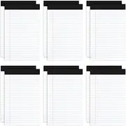 Goefun Note Pads 5x8 12 Pack Samll Notepad, 30 Sheets Narrow Ruled Small Legal Pads 5x8 White for Work, Perforated White Legal Notepads Lined Paper for Office, School, College
