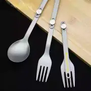 Pure Titanium Cutlery Spoon Fork Folding Outdoor Camping Home Foldable Picnic
