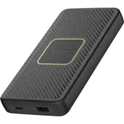 OtterBox 78-80639 Fast Charge Wireless Power Bank 10K mAh - Black, Dual Port (USB-C 18W & USB-A 18W), 10W QI Wireless, 15cm USB-C Cable, Sleek