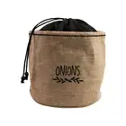 Avanti 20cm Fabric/Jute Onion Storage Bag Preserving Fresh Produce Sack Brown