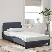 Bed Furniture Bed Frame Without Mattress Dark Grey 107x203 cm King Single Velvet