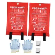 Home Emergency Fire Blankets 40“ x 40” Fiberglass Fire Blankets Essential