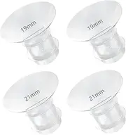 Flange Insert 19mm 21mm Compatible with Medela/Spectra/Willow/TSRETE/Momcozy S9/S12/S9Pro/S12Pro Breastpump 24mm Shields, Reduce 24mm Nipple Tunnel Down to Correct Size, Pump Parts Replace, 4PCS