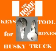 HD10 Key Replacement Home Depot Husky Truck Tool Box 1 SET of TWO KEYS FRSP
