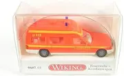 Wiking 060701 MB Binz Fire Brigade Ambulance Orange