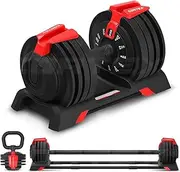 CORTEX Revolock V2 24kg Adjustable Steel Dumbbell Barbell Kettlebell All-in-One (Single)