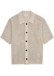 Frame Open-knit Cotton Shirt - Ecru - S S