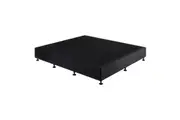 Palermo King Ensemble Bed Base Midnight Black Linen Fabric