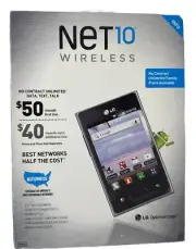 NET 10 WIRELESS LG OPTIMUS LOGIC ANDROID SMARTPHONE No Contract