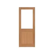Parkwood 2100 x 1000 x 38mm Internal Door Panel Cedar Stain Translucent Glass SQCAR61
