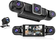 4 Channel 1080p Car Recorder, Infrared Night Vision, Mobile Phone Interconnection 1080p, Four Recording Same Display Same Recording, Night Vision 24-Hour Dash Cam for Driving Security