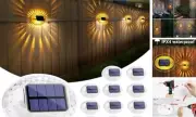 Solar Fence Lights Outdoor, IP65 Waterproof Solar Light for Outside, 12 Pack