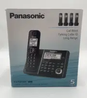 Panasonic KX-TGF345 Cordless Phone System with Answering Machine 5 Handsets