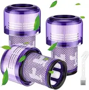 3 Pieces Filter for Dyson V12, Replacement Filter for Dyson V12 Detect Slim Absolute/Total Clean/Extra/Fluffy Vacuum Cleaner, Replacement Part V12 Hepa Filter Accessories, Replace Part 971517-01
