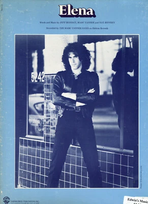 1979 Sheet Music ELENA ~ The Marc Tanner Band ~ NEW! Rare!