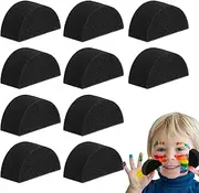 Face Painting Sponges,10X Small Water Droplet Semicircular Sponges - Face Painting Supplies, Artist Painting Sponge, Black Makeup Accessories for Art Works