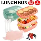Bento Lunch Box for Kids Leakproof Microwave Safe School Food Storage Container