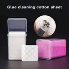 Eyelash Glue Wipes Lint-free Pads for Lash Glue Nail Remover Wipes Beauty Salon
