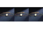 NWT Giorgio Bergamo Goldtone Stainless Steel Initial Disc Bracelet / Anklet
