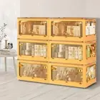 Storage Boxes with Lids Handles Foldable Organiser Boxes Clothes Container Bins