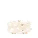 [Cult Gaia] Cult Gaia Orbs Pearl-embellished Clutch ONE SIZE NEUTRALS