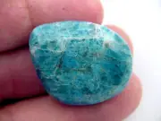 BUTW Blue Apatite Russian Free Form Palm Worry Soap Healing Stone w/ Bag 4448P