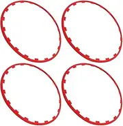 4PCS 18Inch Wheel Rim Protection Ring Red Automotive Nylon Wheel Rim Protector Covering The Entire Rim of The Wheel Hub Strips for Curb Rash Prevention Wheel Edge Trim Protector