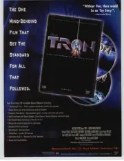 2002 Tron DVD Movie Release Promo Art Vintage Magazine Print Ad