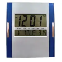 在飛比找樂天市場購物網優惠-萬年曆電子鐘 大字LCD數顯液晶顯示掛鐘 璧鐘 溫度計 計時
