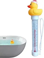 Pool Thermometer - Water Temp Gauge, Floating Pool Temperature Meter | Water Temperature Tester Tool, Easy Read Duck Water Temperature Gauge, Floating Duck Water Temperature Gauge for Hot Tub,spa