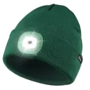 Unisex Beanie with The Light,Gifts for Men Dad Father, USB One Size Green