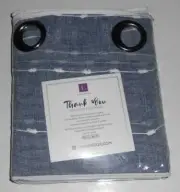 LUSH DECOR SET OF 2 SHEER WINDOW CURTAIN PANELS (38" X 95") NAVY - NEW PACKAGE