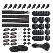 Cable Clamp Wire Management Organizer Adhesive Clips - 152pcs