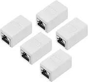 XYWHPGV RJ45 Coupler Inline Connector Cat7 Cat6 Cat5e Ethernet Cable Extender Adapter Female to Female 36x20x20mm White 5Pcs(dbc8f 465c9 34748 855c4 2366b 1ce3f