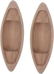 HIAKDOFT Wooden Boat Model Kit 2pcs Mini Sailboat Decorative Figurine for Fairy Garden and Decor